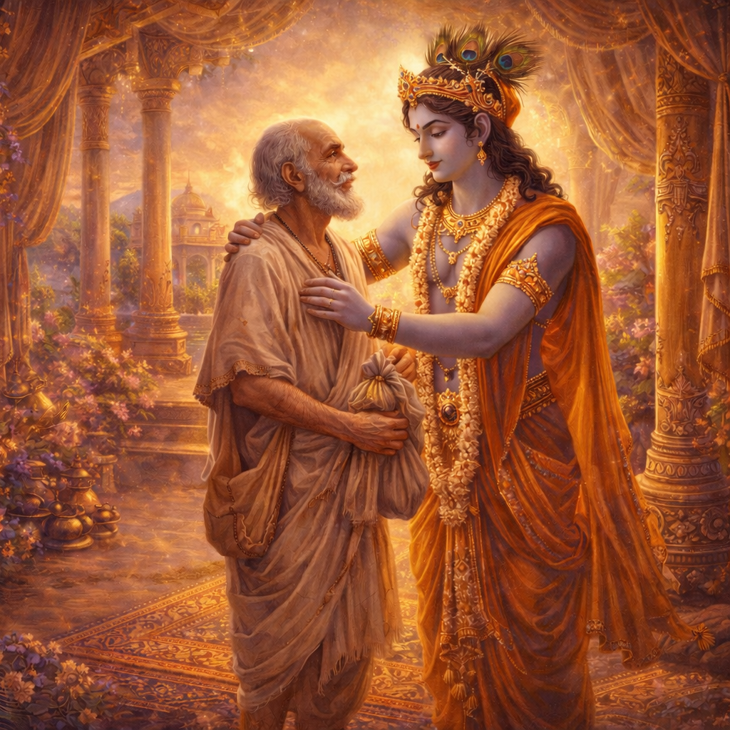 Sudāmā-Kṛṣṇa-līlā — Śrī Kṛṣṇa's divine pastime with His devotee Sudāmā
