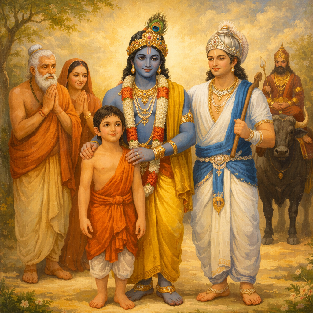 Krishna returns the son of Sandipani Muni — Daily Lila — Śrīmad-Bhāgavatam Canto 10