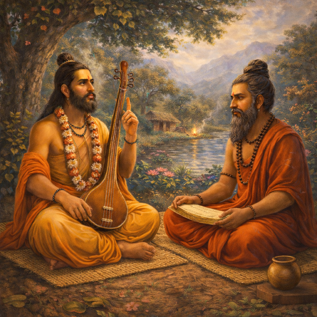 Nārada–Vyāsa-saṁvāda-līlā — enlarged view