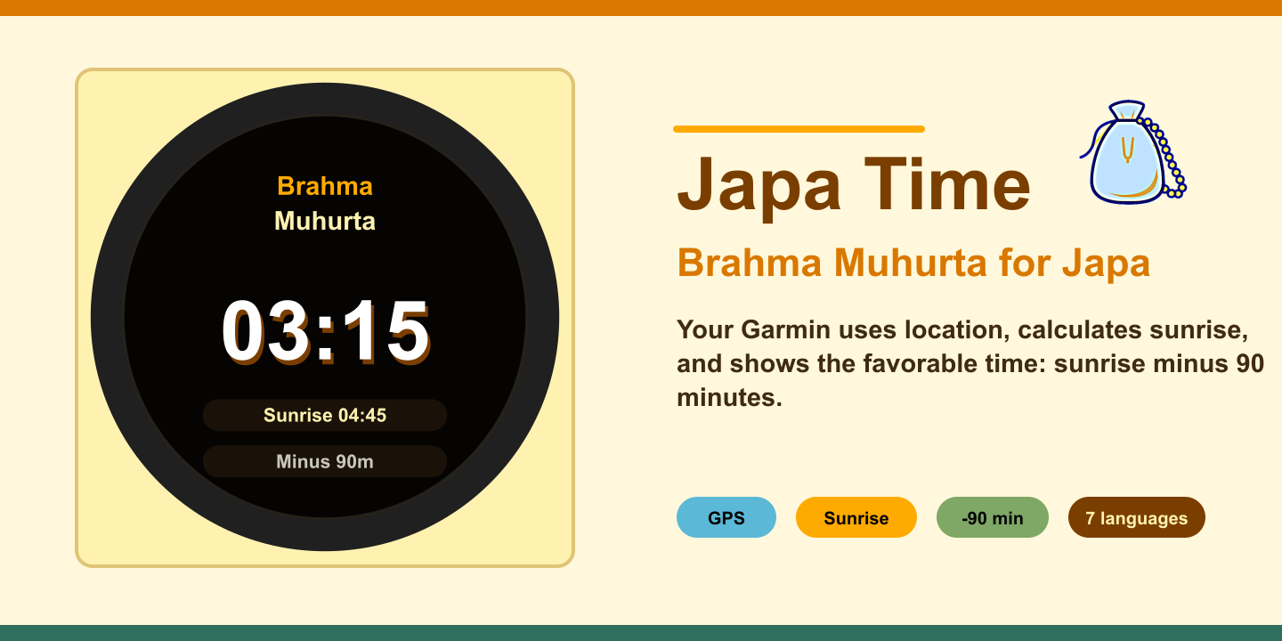 Japa Time for Garmin